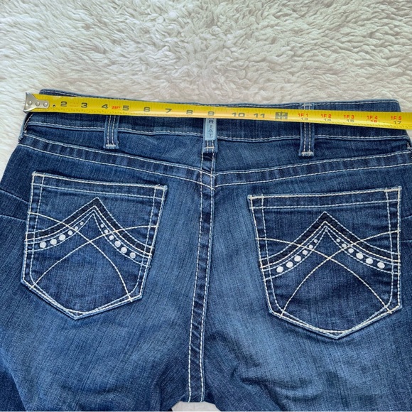 Ariat REAL Mid rise Classic Blue Bootcut Jeans size 32 S - Picture 7 of 12